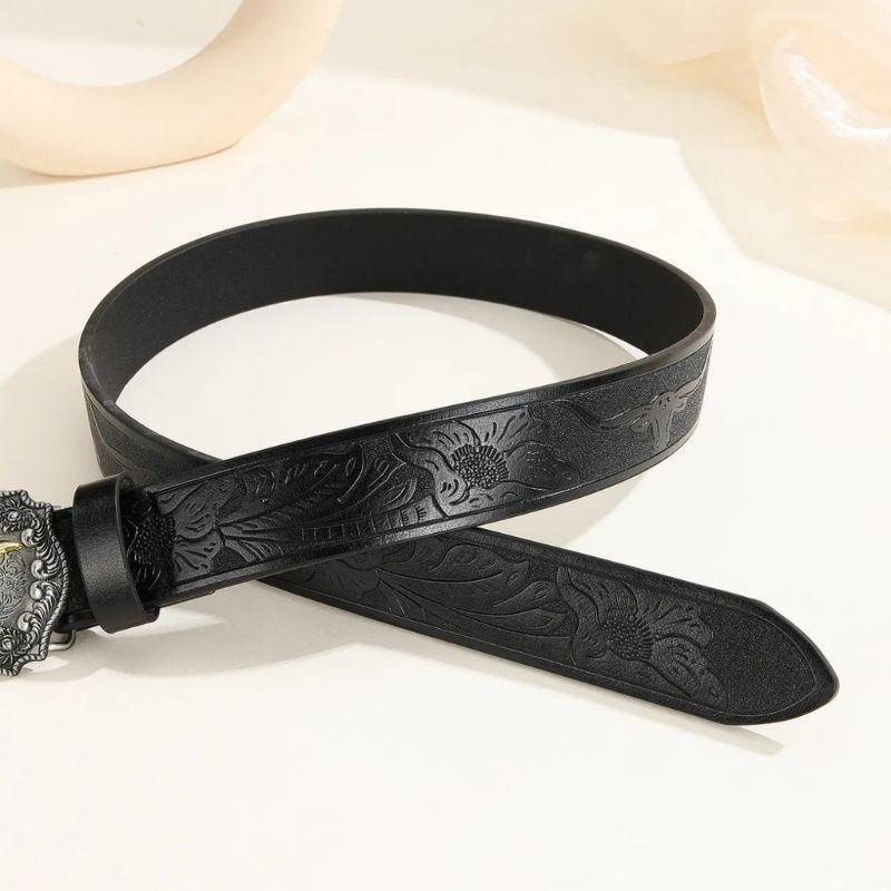 Belt With Buckle Taureau For Men Model Blue by Zictor