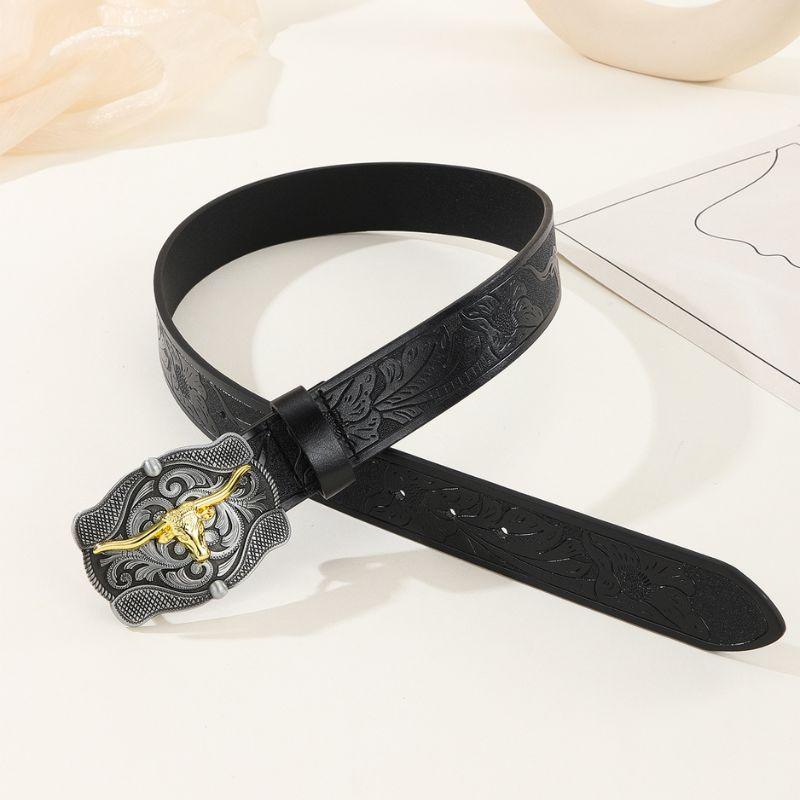Belt With Buckle Taureau For Men Model Rishi by Zictor