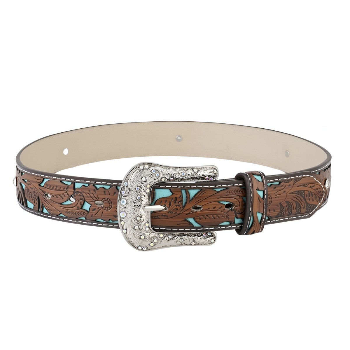 Belt Western with buckle to strass, model Chan - Zictor