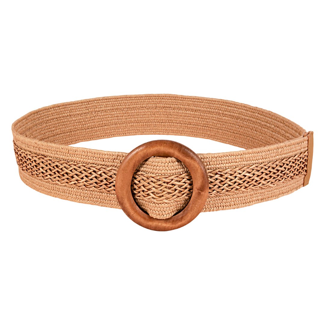 Belt wide in raphia, model Claudewell - Zictor
