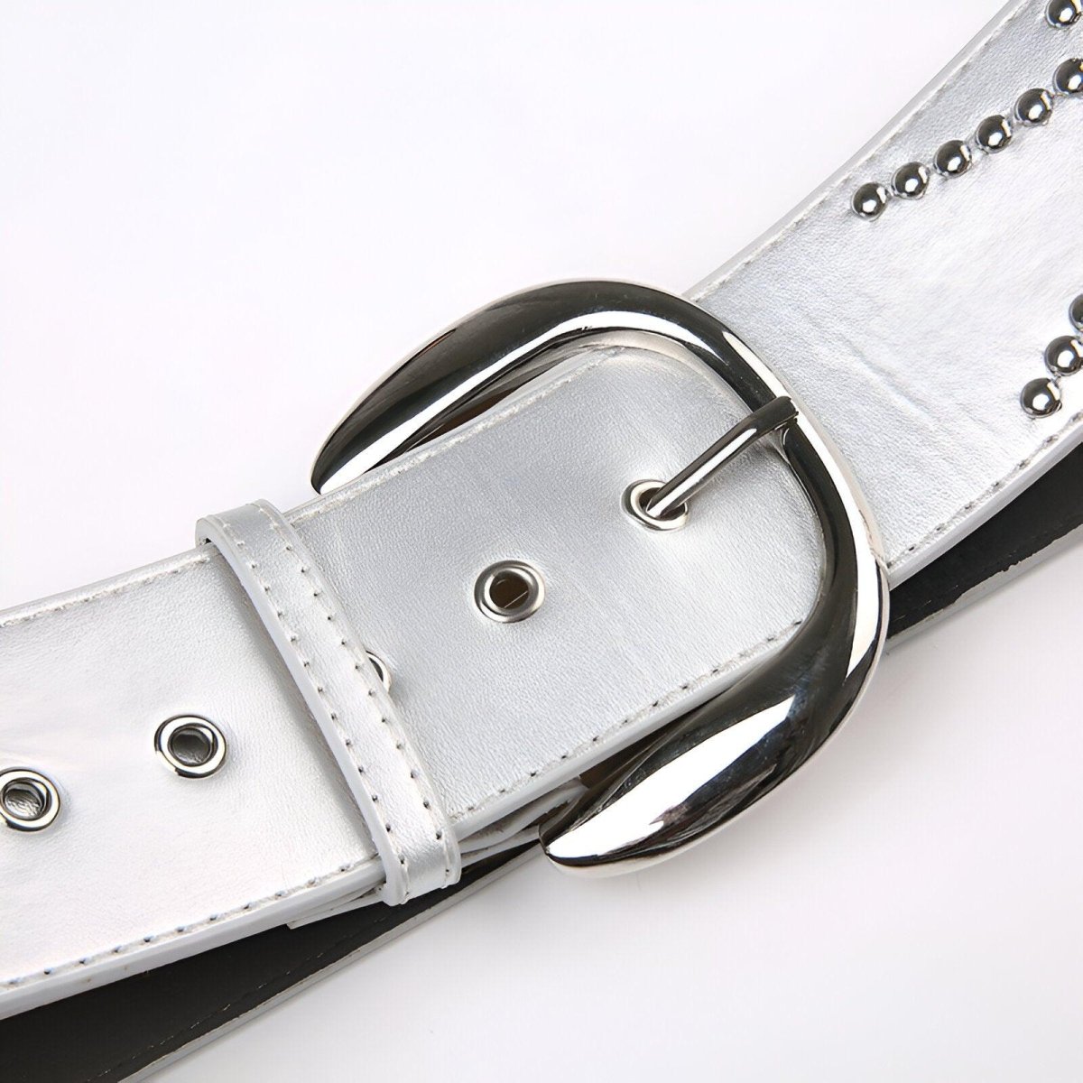 Belt Silver TO Rivets Model Shaan by Zictor