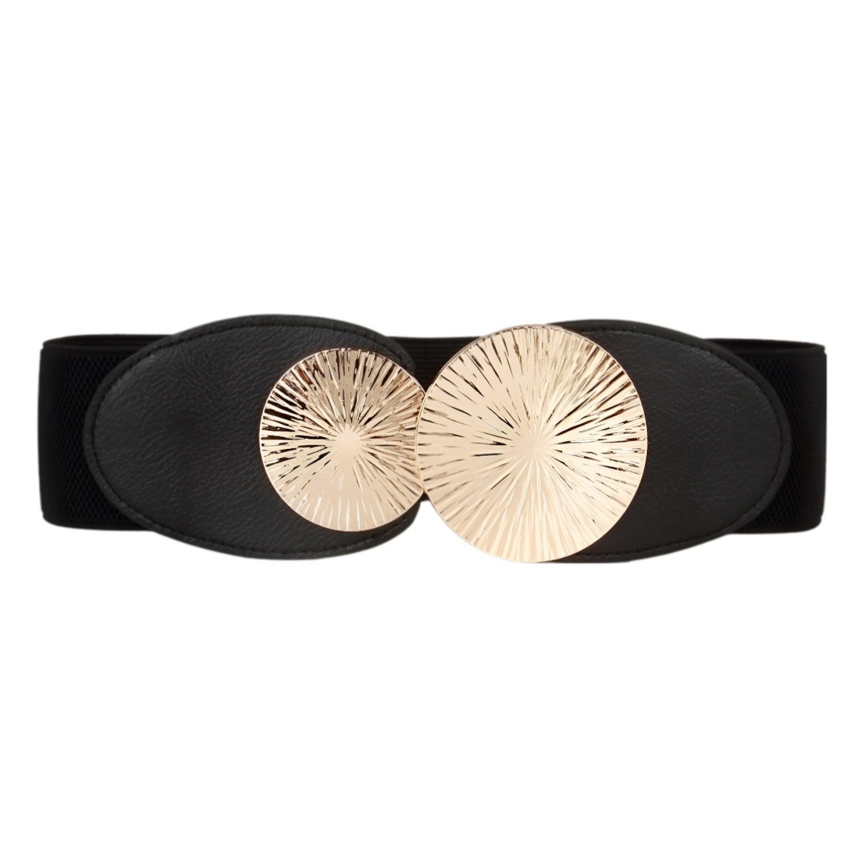 Belt Wide to motif large cercle golden, model Débora - Zictor
