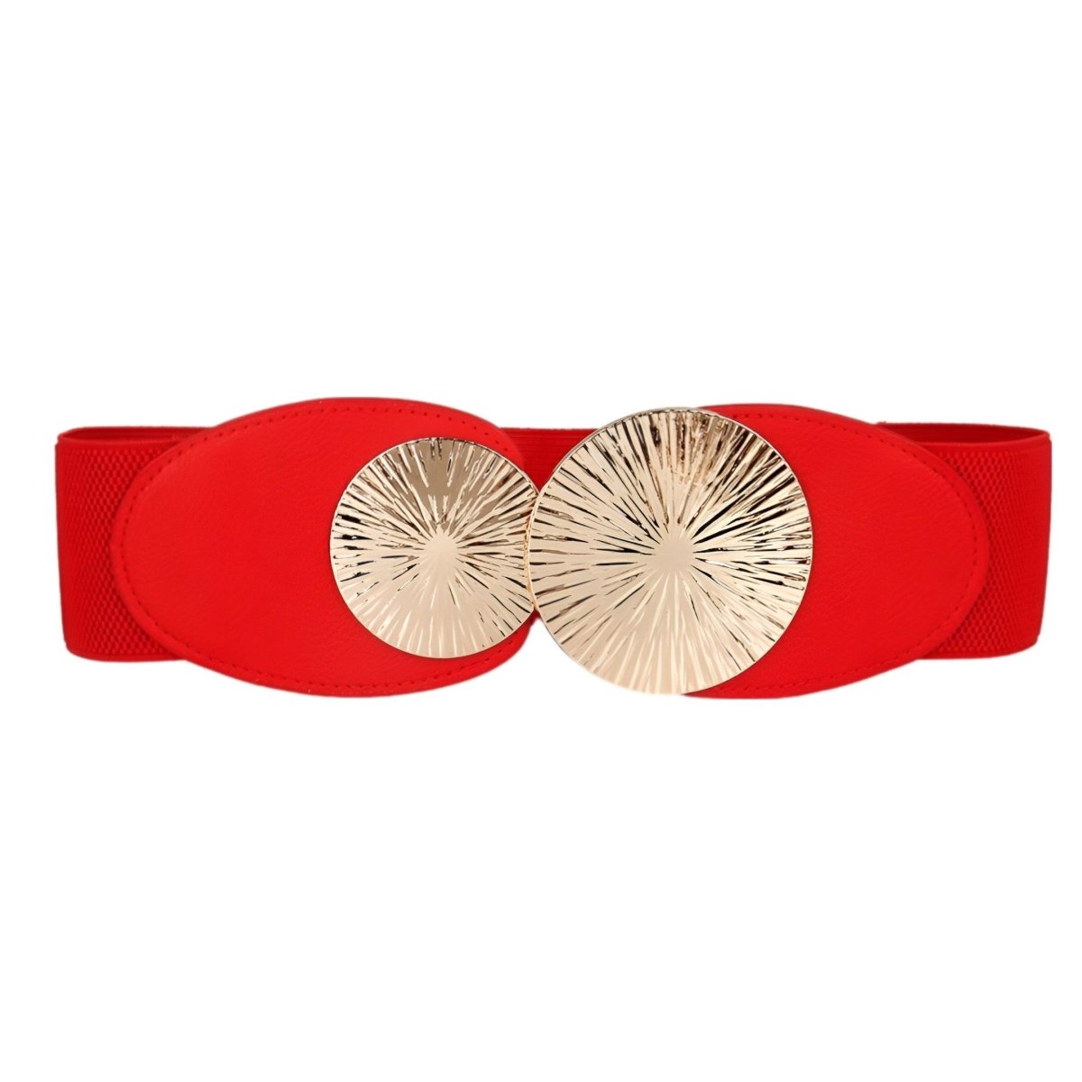 Belt Wide to motif large cercle golden, model Débora - Zictor