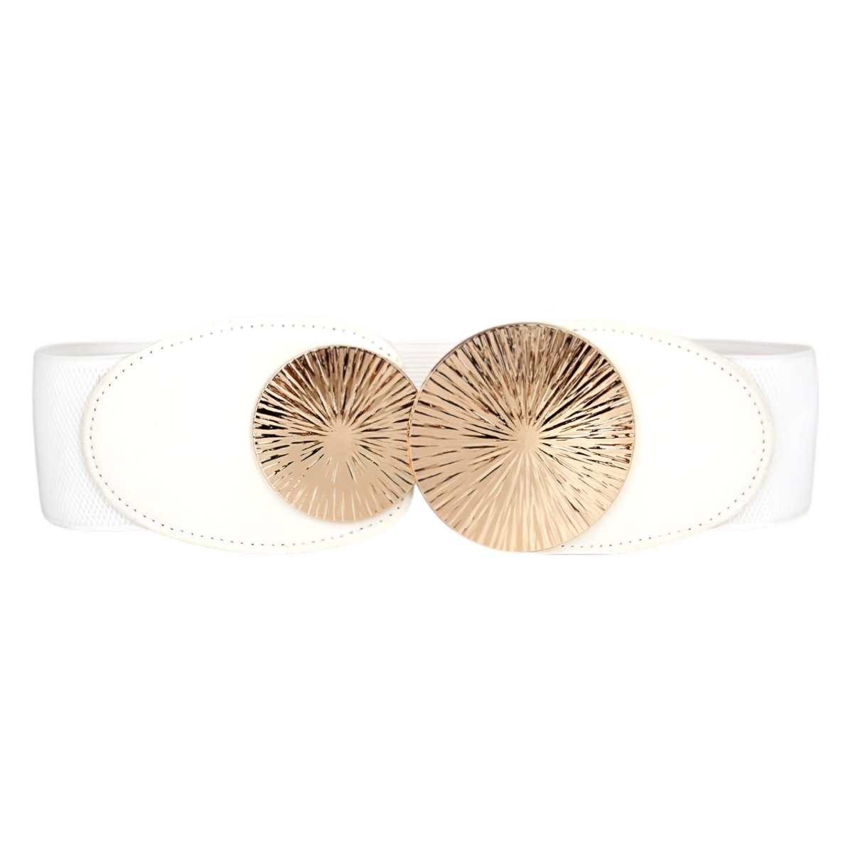 Belt Wide to motif large cercle golden, model Débora - Zictor