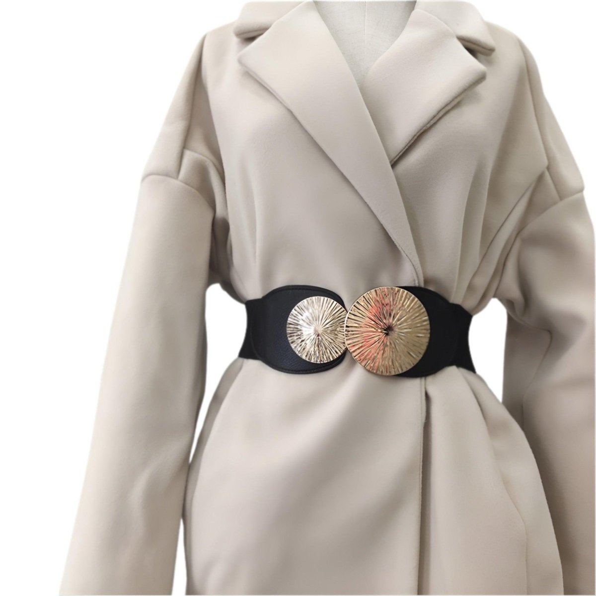 Belt TO Motif Large Cercle Golden Model Karo by Zictor