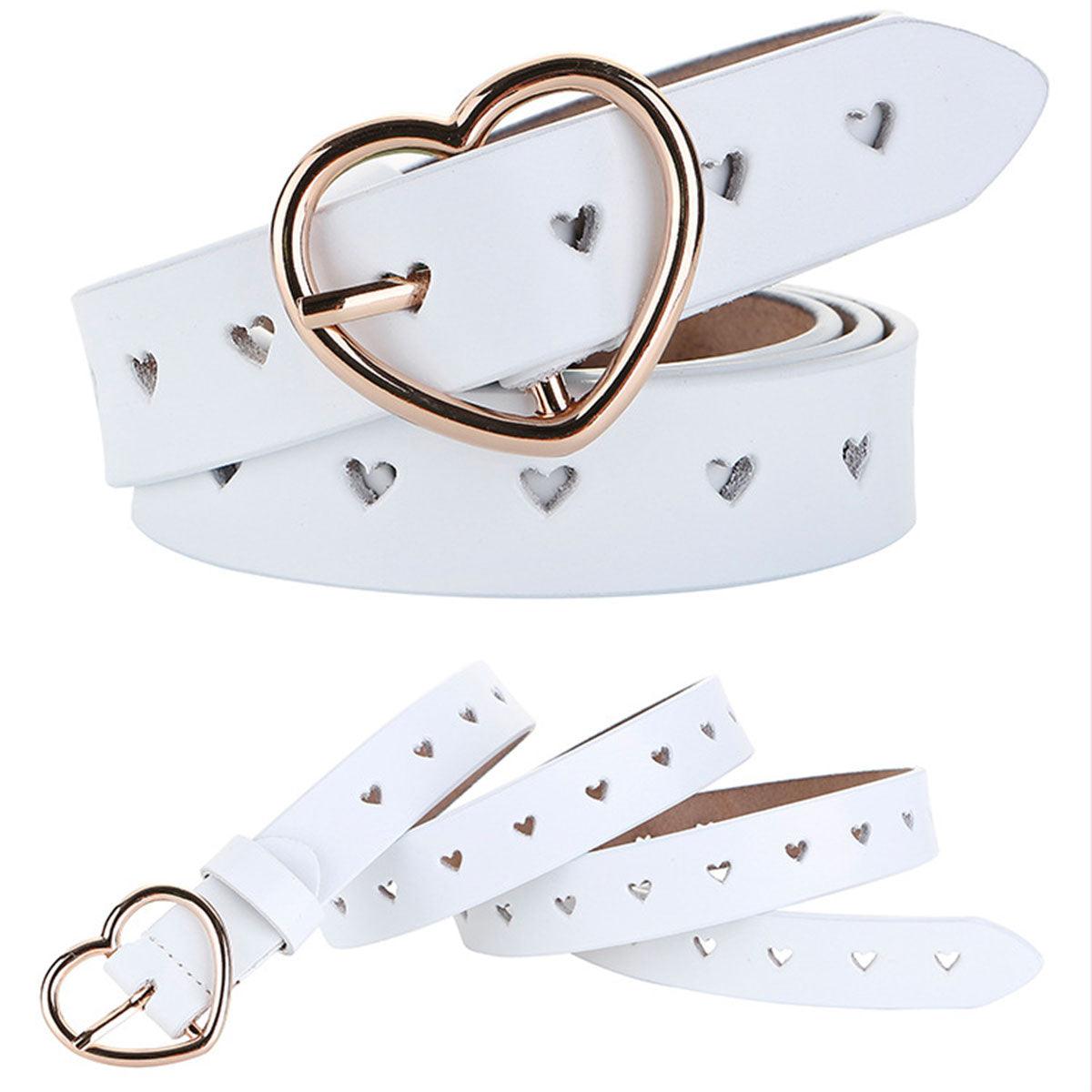 Belt Buckle Coeur In Leather Ajouree For Women Model Rory by Zictor