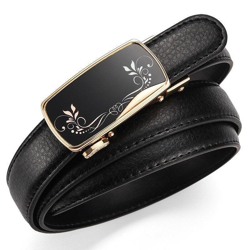 Belt women to buckle auBerkeRayyanyatique golden, model Lark - Zictor