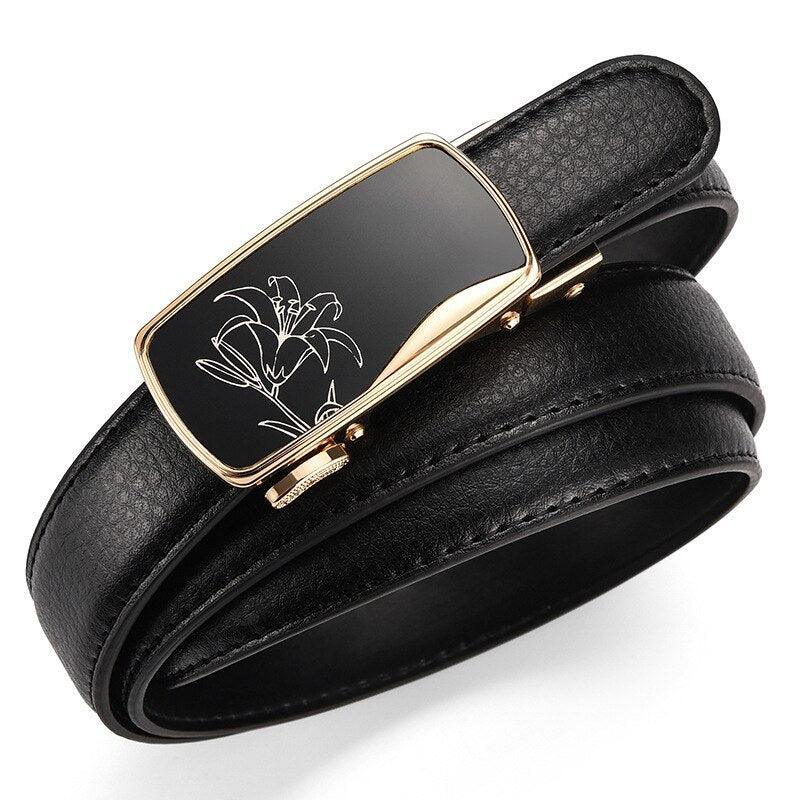 Belt women to buckle auBerkeRayyanyatique golden, model Lark - Zictor