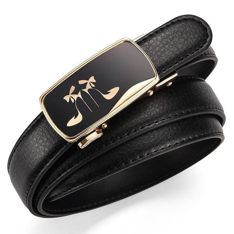 Belt women to buckle auBerkeRayyanyatique golden, model Lark - Zictor