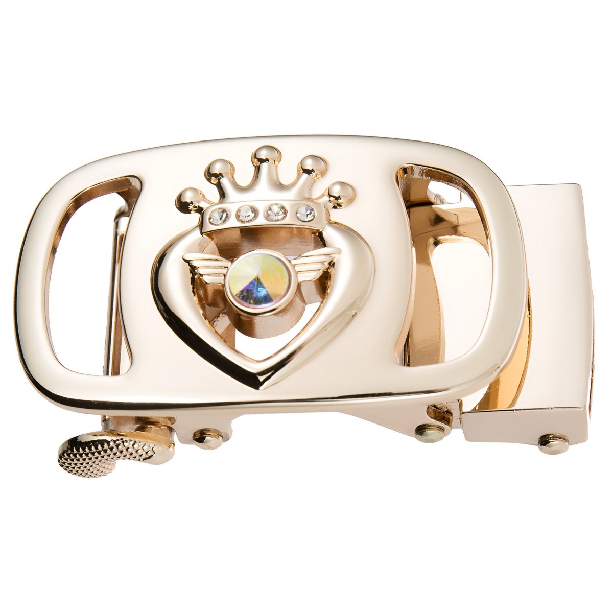 Buckle Of Belt Automatic TO Strass Motif Couronne Model Ade by Zictor