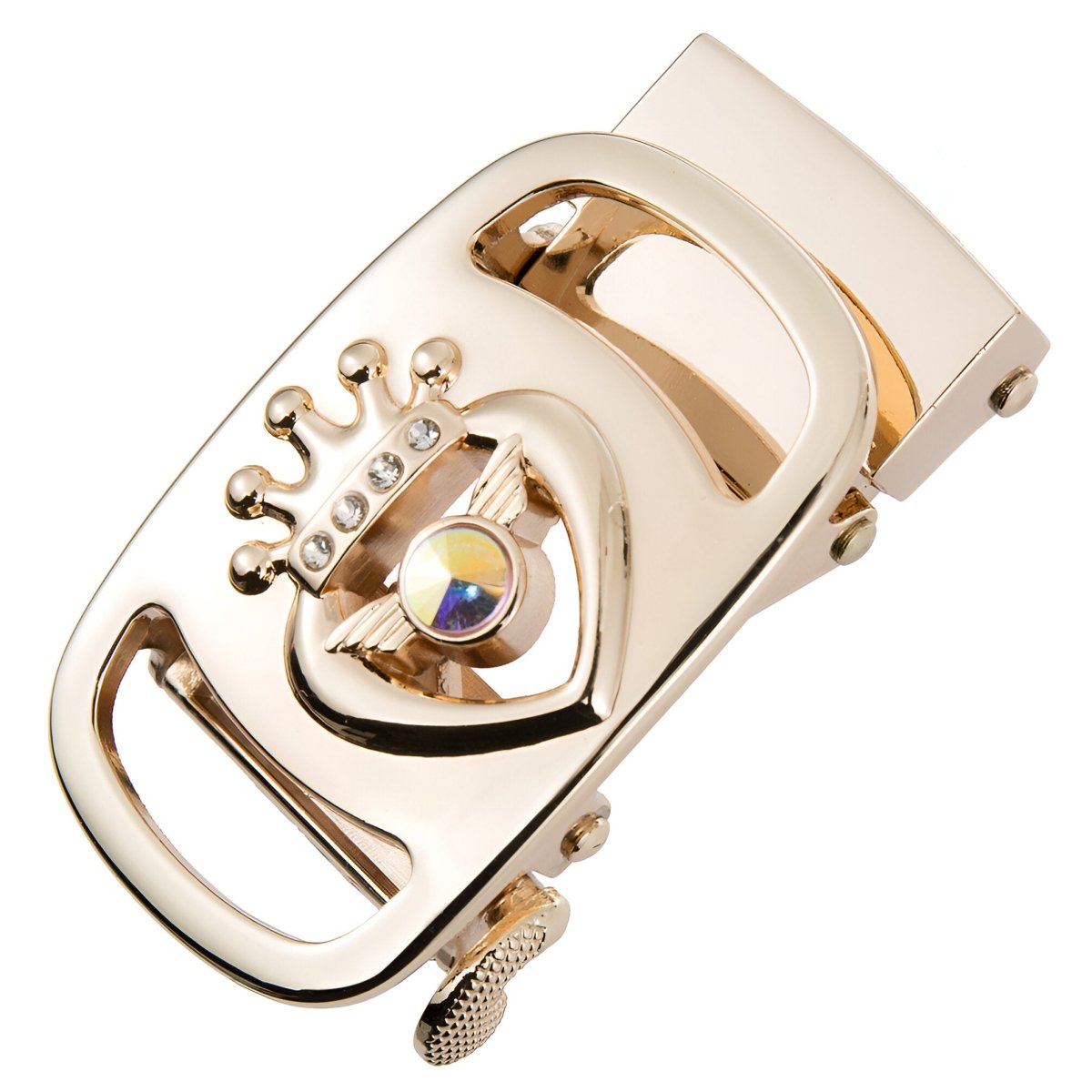 Buckle of belt auBerkeRayyanyatique, to strass, motif couronne, model Ade - Zictor