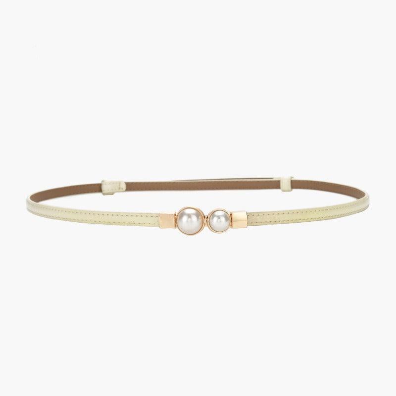 Ceinture fine en cuir pour femme, modèle Huxleie - Zictor