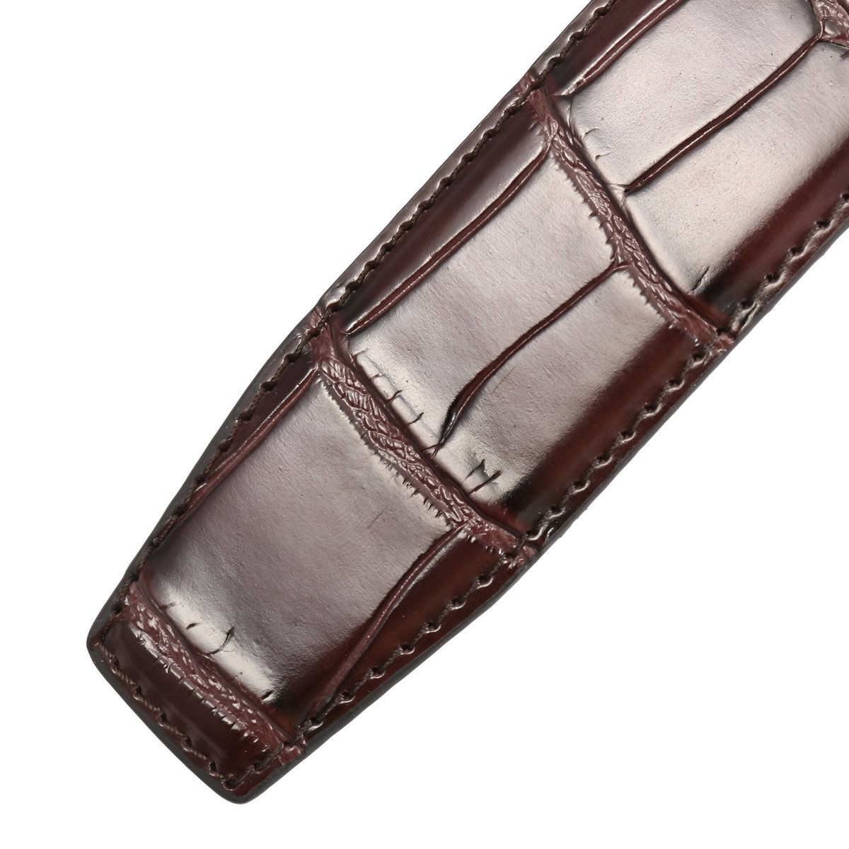 Strap Of Belt 3 4 Cm In Leather For Buckles Prongs Aspect Crocodile Model Mica by Zictor