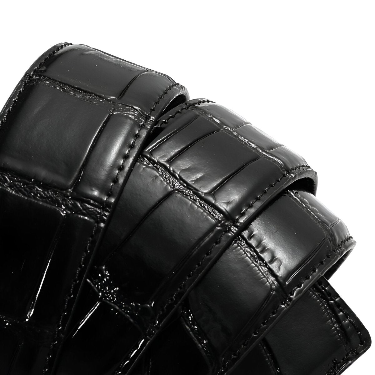 Strap Of Belt 3 4 Cm In Leather For Buckles Prongs Aspect Crocodile Model Mica by Zictor