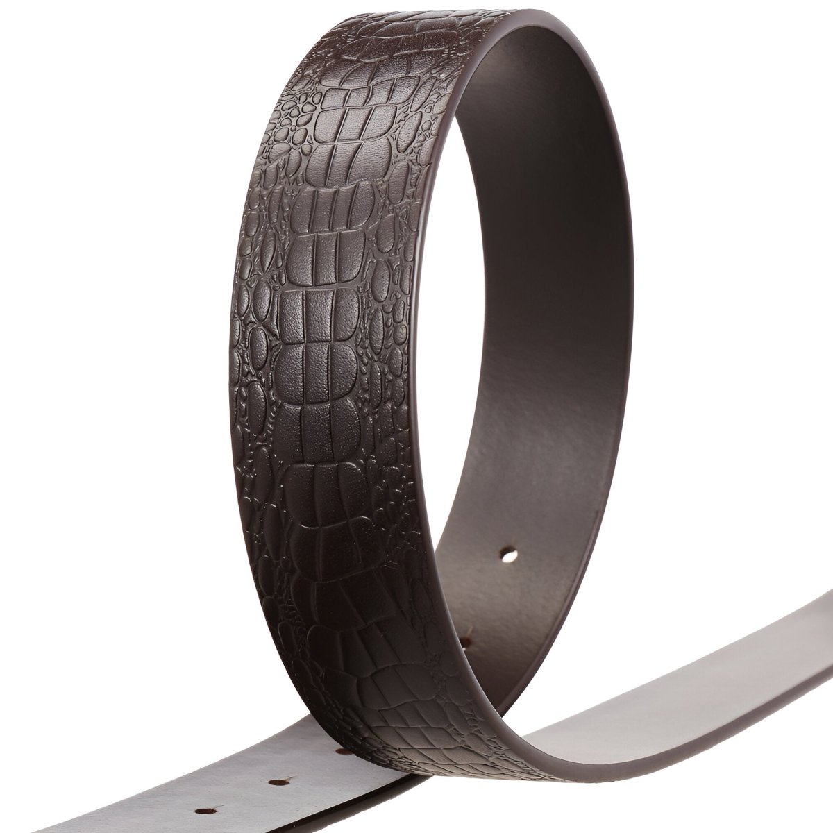 Strap Of Belt 3 4 Cm In Leather For Buckles Prongs Aspect Crocodile Model Mika by Zictor