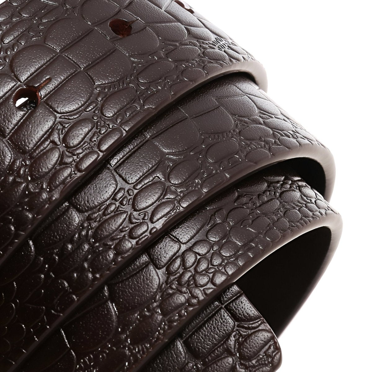 Strap Of Belt 3 4 Cm In Leather For Buckles Prongs Aspect Crocodile Model Mika by Zictor