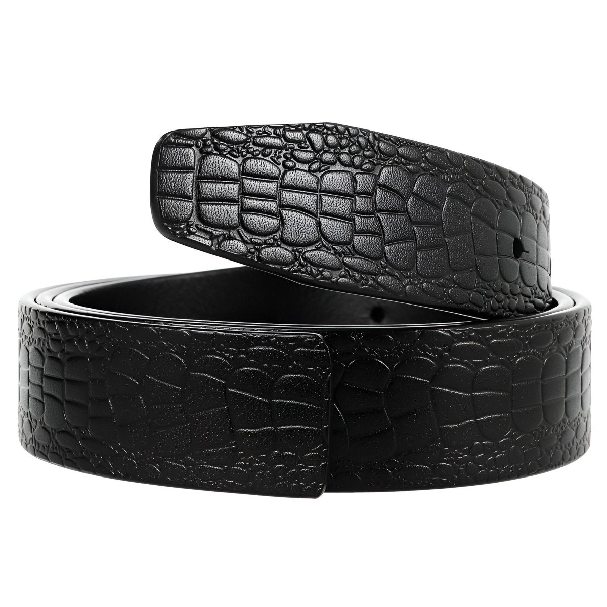 Strap Of Belt 3 4 Cm In Leather For Buckles Prongs Aspect Crocodile Model Mika by Zictor
