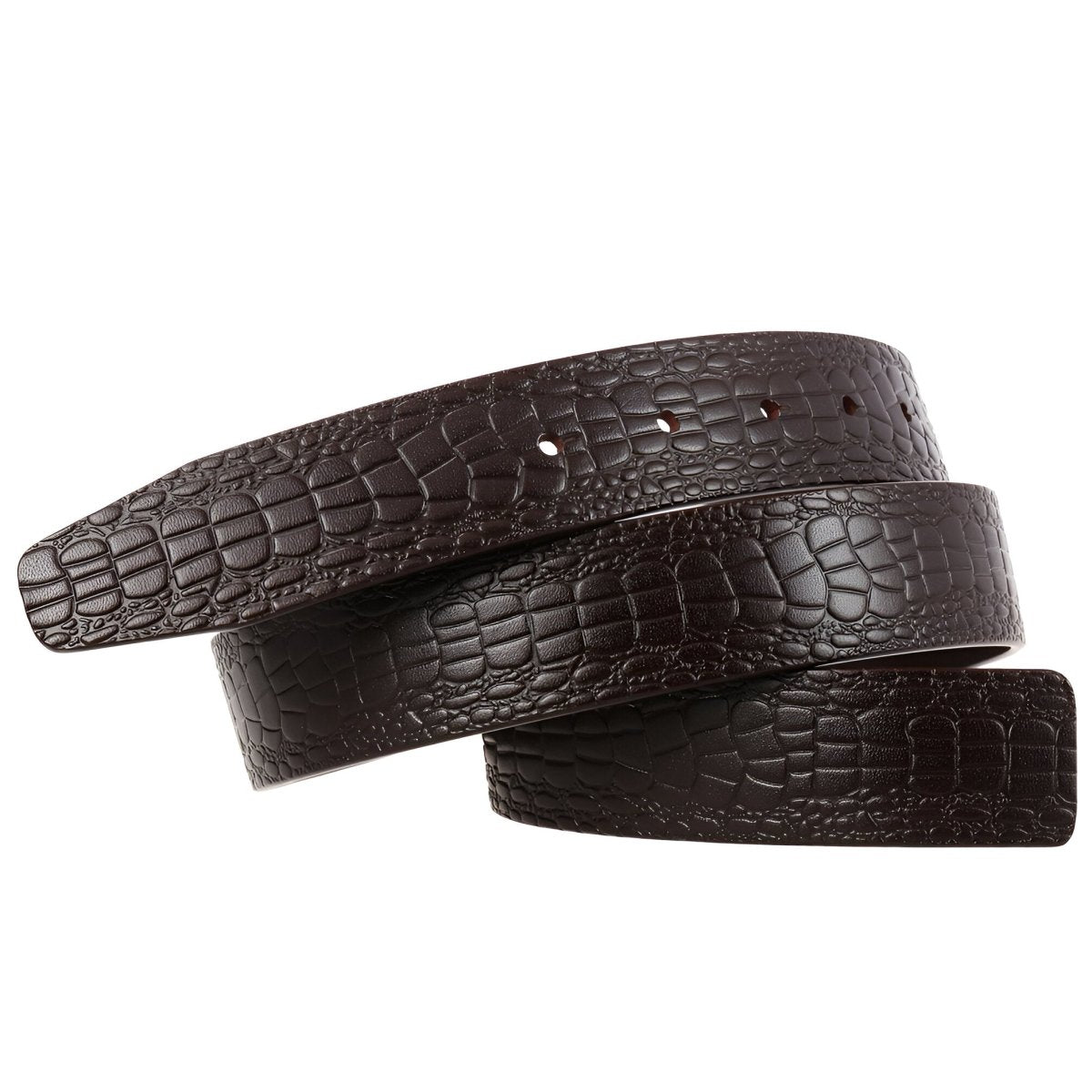 Strap Of Belt 3 4 Cm In Leather For Buckles Prongs Aspect Crocodile Model Mika by Zictor