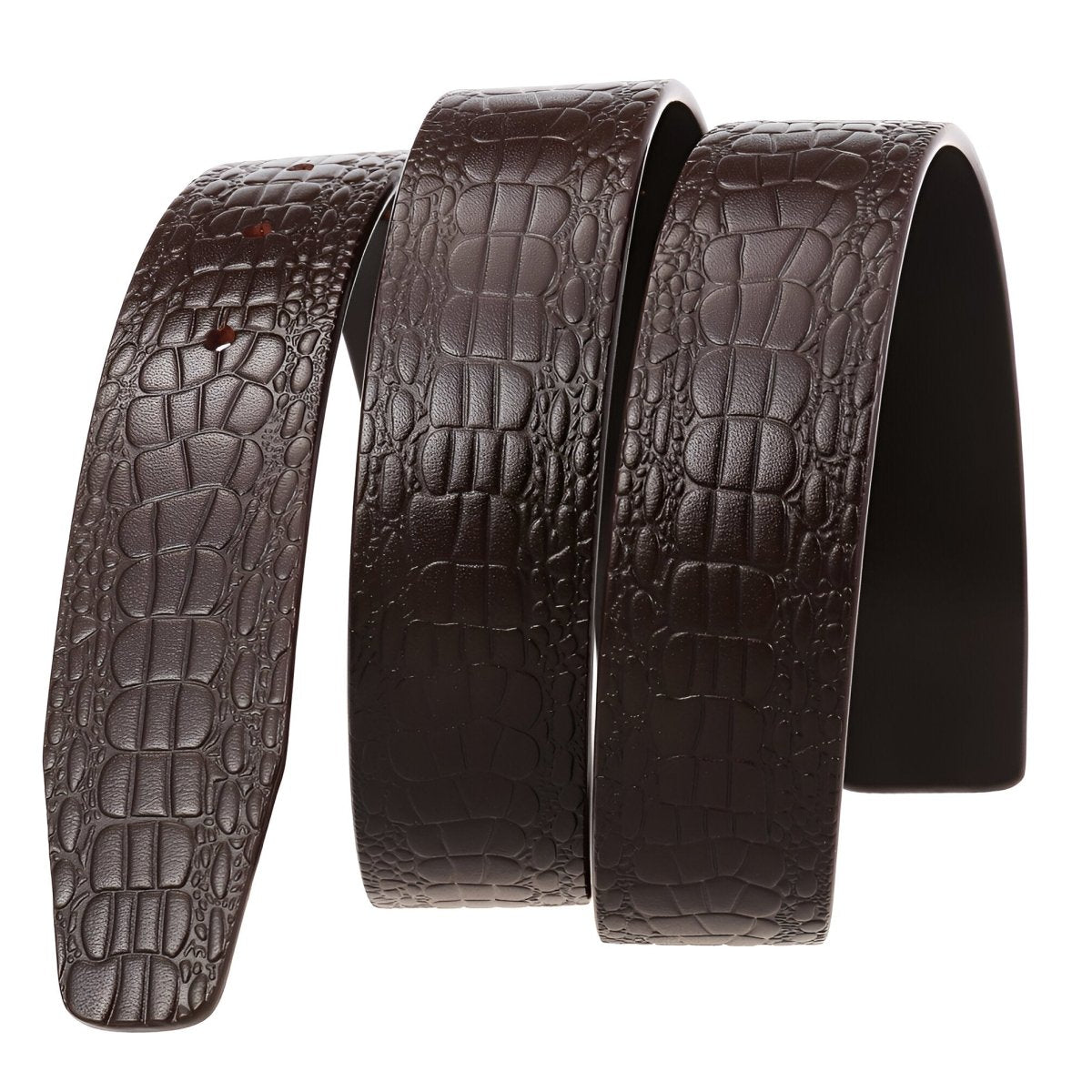 Strap Of Belt 3 4 Cm In Leather For Buckles Prongs Aspect Crocodile Model Mika by Zictor