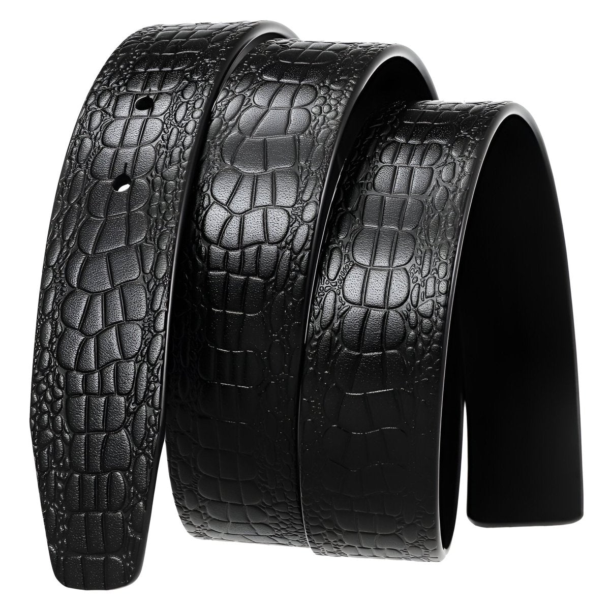 Strap Of Belt 3 4 Cm In Leather For Buckles Prongs Aspect Crocodile Model Mika by Zictor