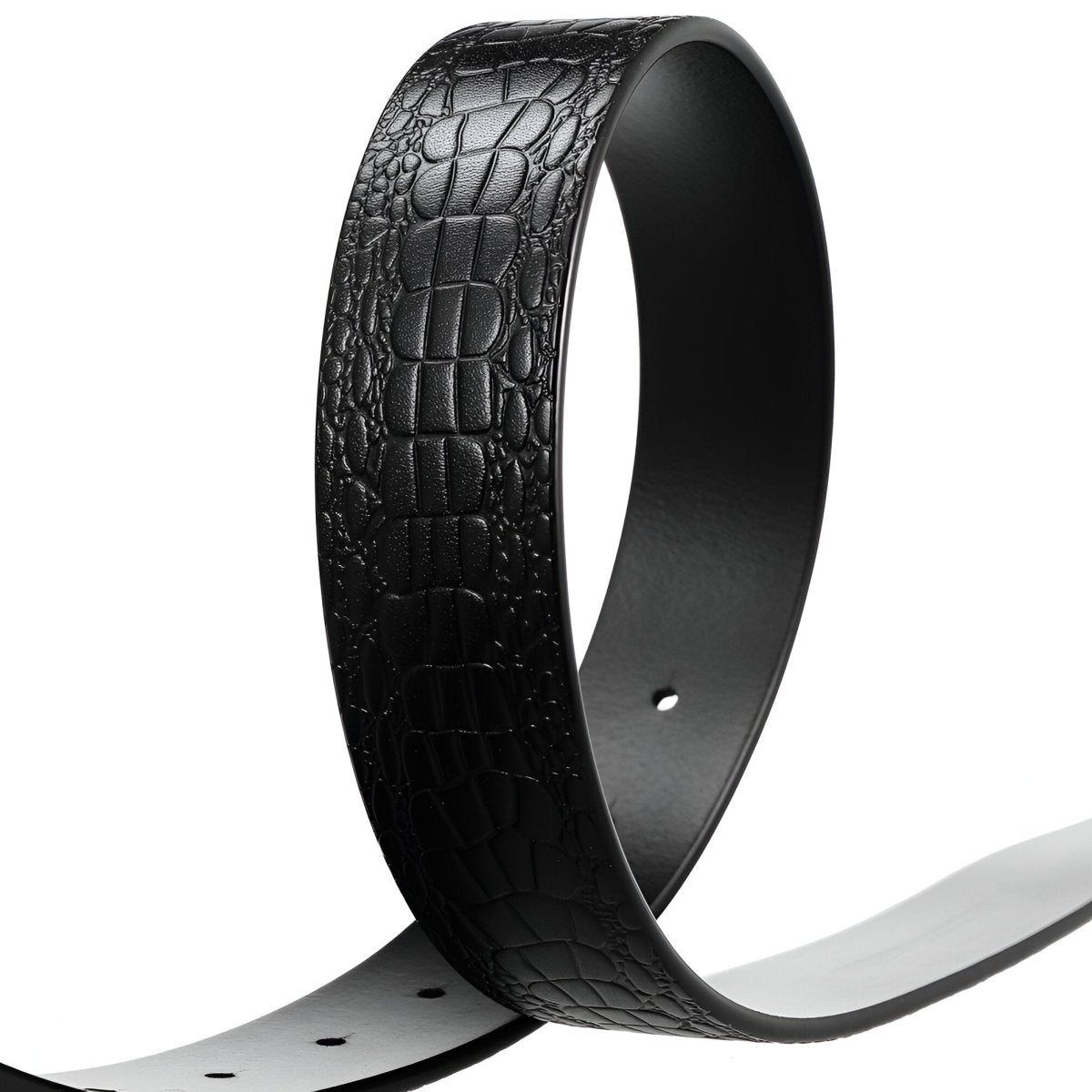 Strap Of Belt 3 4 Cm In Leather For Buckles Prongs Aspect Crocodile Model Mika by Zictor