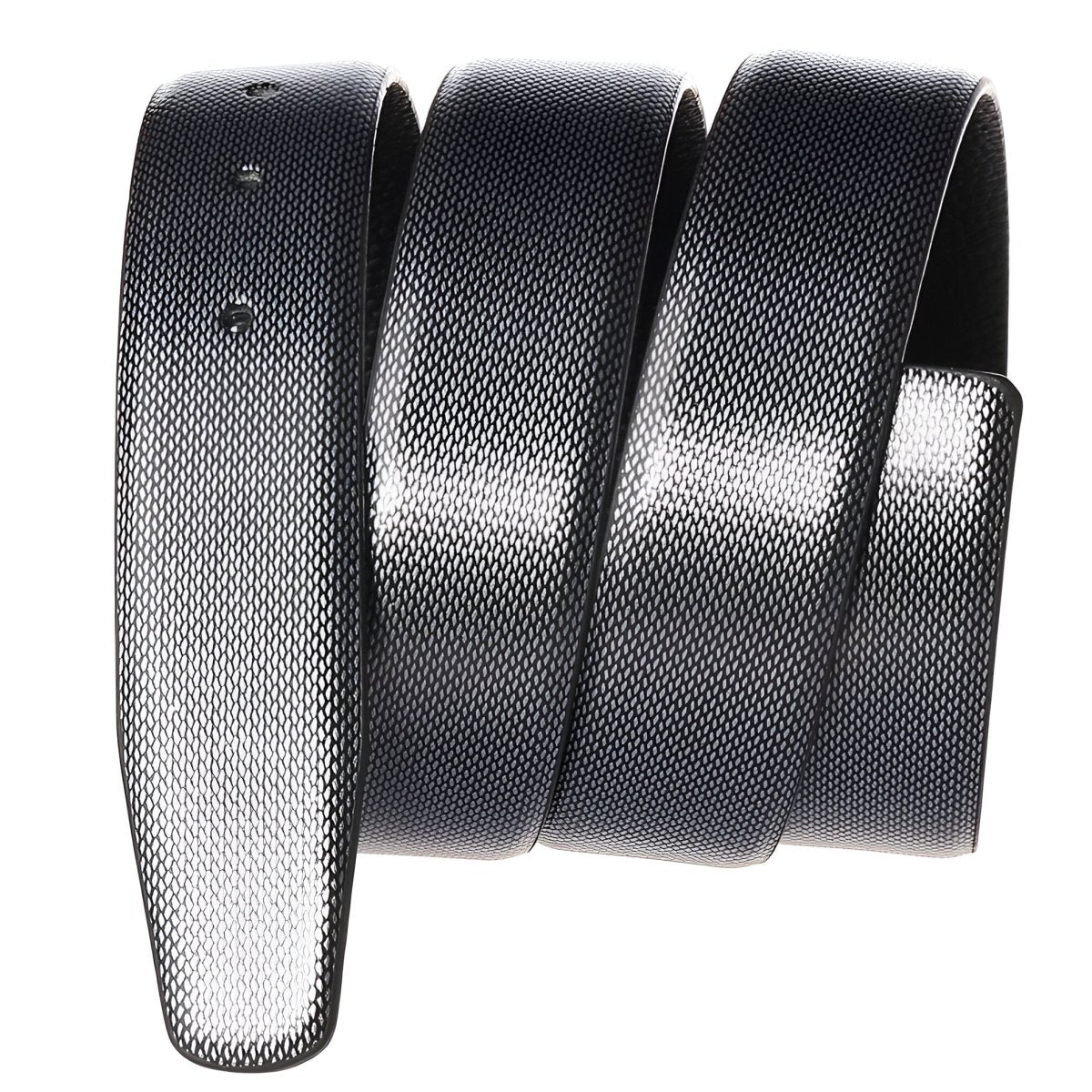 Strap Of Belt 3 4 Cm In Leather For Buckles Prongs Aspect Serpent Model Peytonu by Zictor