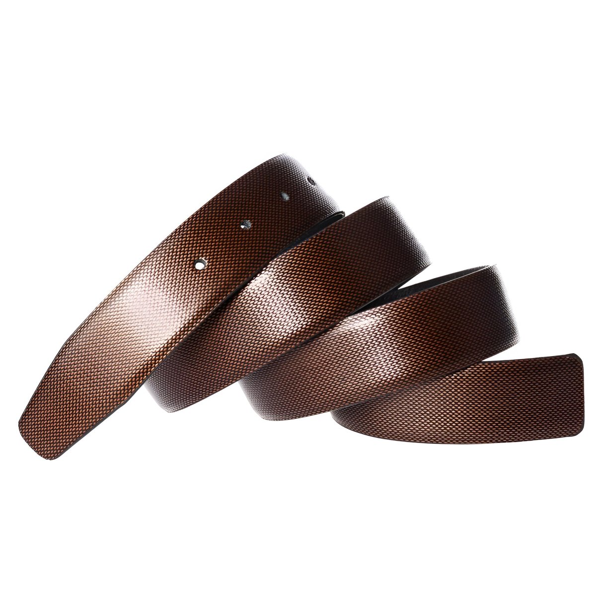 Strap Of Belt 3 4 Cm In Leather For Buckles Prongs Aspect Serpent Model Peytonu by Zictor