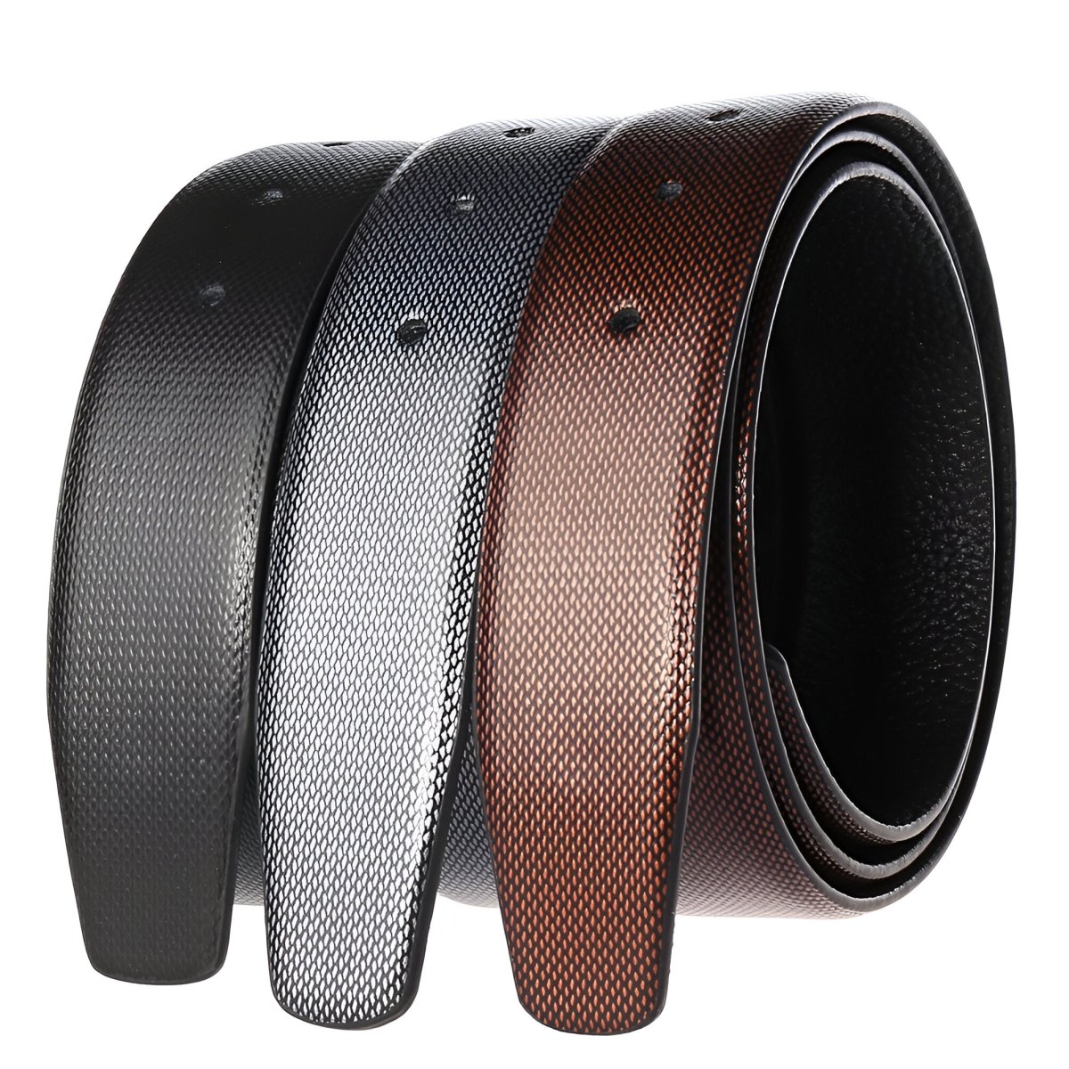Strap Of Belt 3 4 Cm In Leather For Buckles Prongs Aspect Serpent Model Peytonu by Zictor