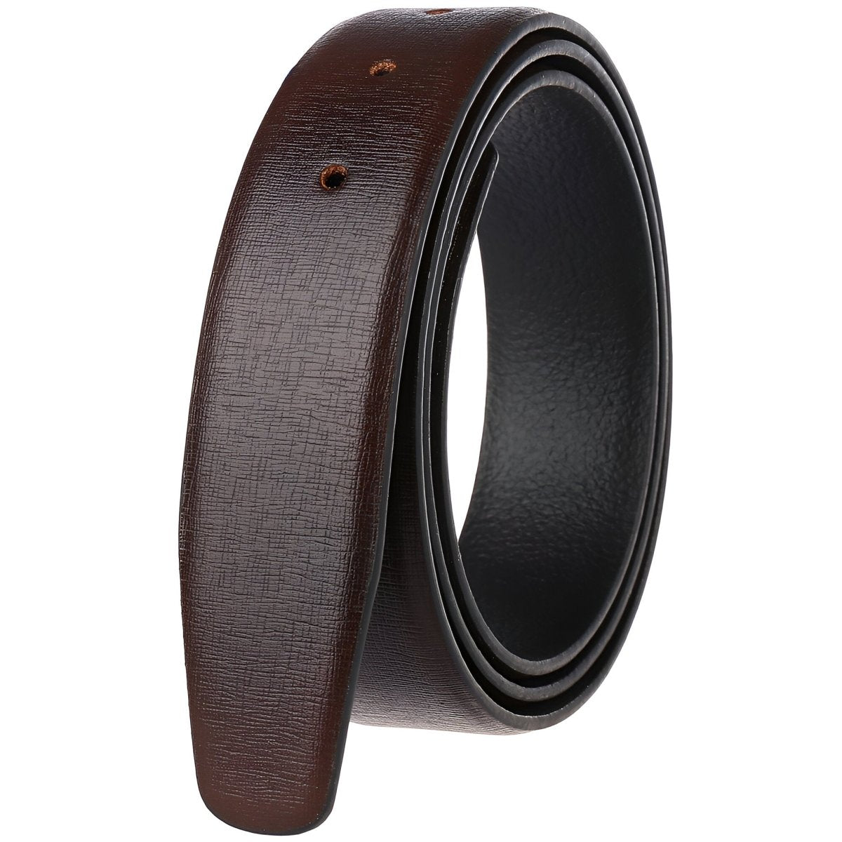 Strap of belt 3.4 cm, in leather, for buckles prongs, aspect vieillit, model Hollisy - Zictor