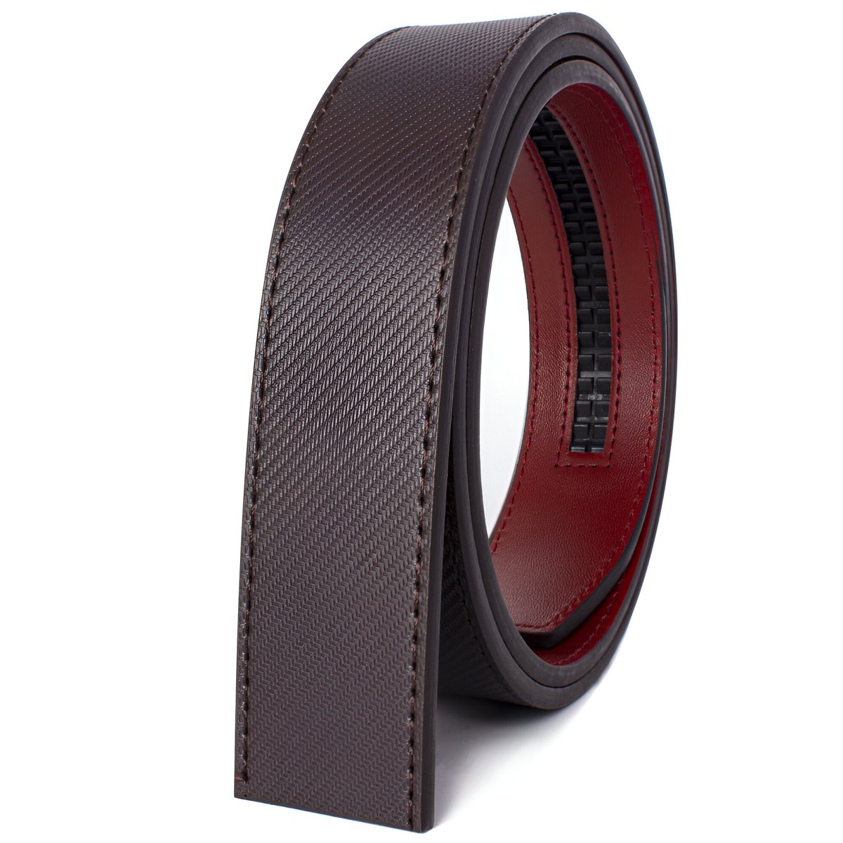 Strap of belt 3.5 cm, in leather, aspect Simranée, for buckles auBerkeRayyanyatiques, model Sébastien - Zictor