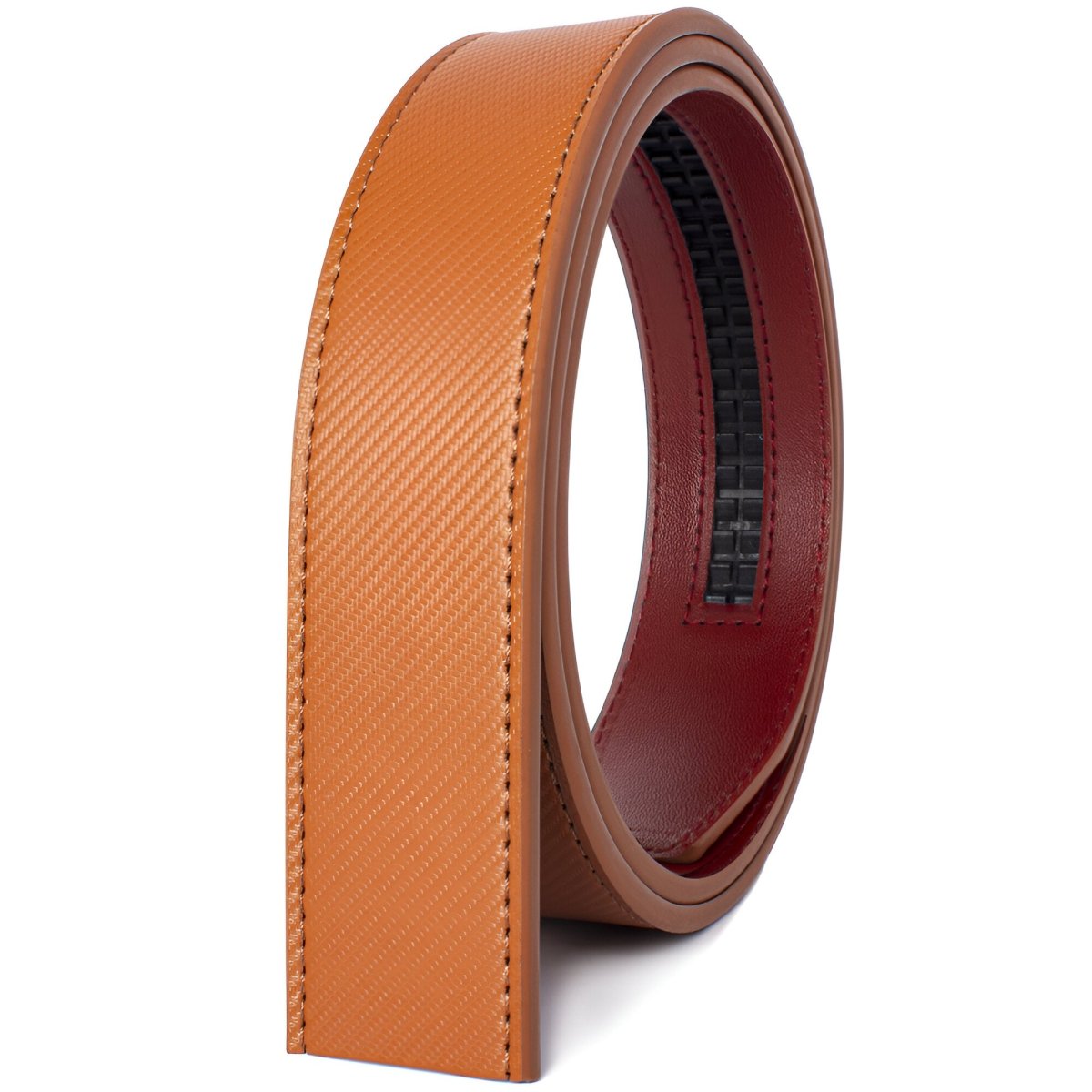 Strap of belt 3.5 cm, in leather, aspect Simranée, for buckles auBerkeRayyanyatiques, model Sébastien - Zictor