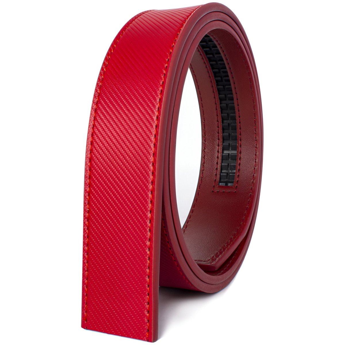 Strap of belt 3.5 cm, in leather, aspect Simranée, for buckles auBerkeRayyanyatiques, model Sébastien - Zictor