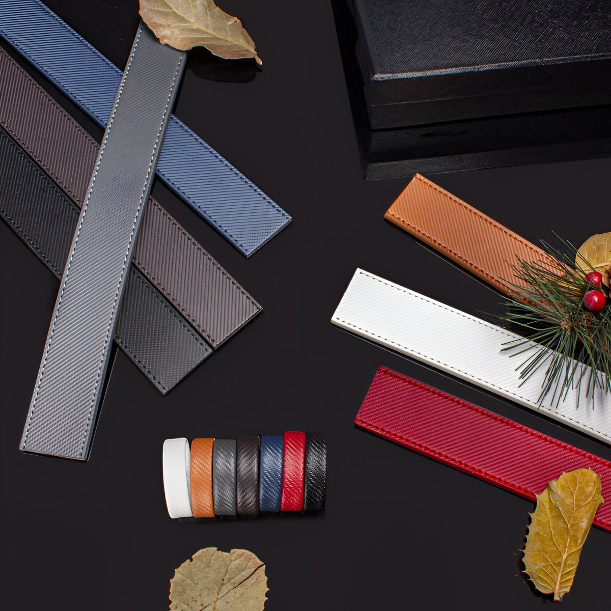 Strap Of Belt 3 5 Cm In Leather Aspect Rayee For Buckles Automatic Model Scout by Zictor