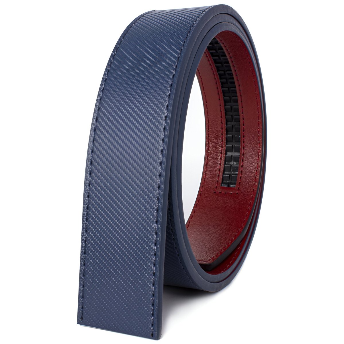 Strap of belt 3.5 cm, in leather, aspect Simranée, for buckles auBerkeRayyanyatiques, model Sébastien - Zictor