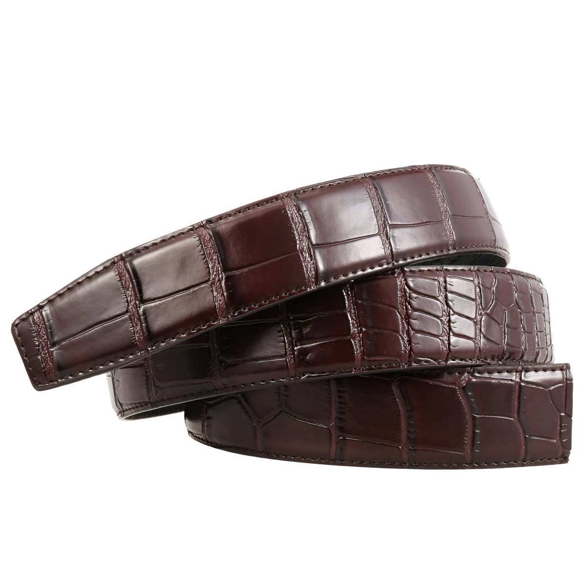 Strap Of Belt 3 5 Cm In Leather Aspect Croco For Buckles Automatic Model Sean by Zictor