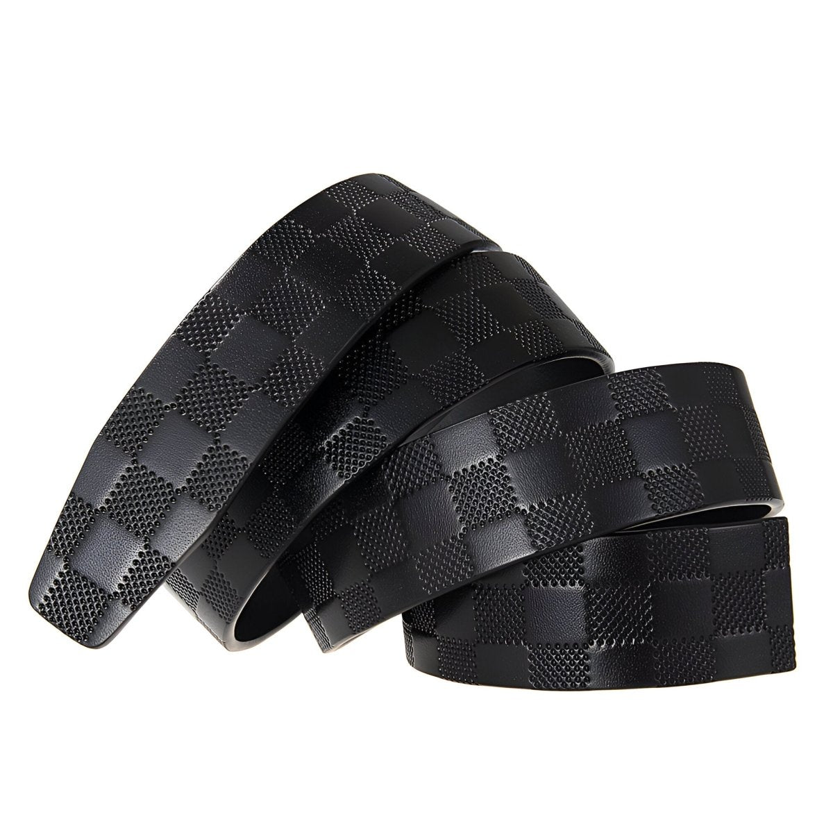 Strap Of Belt 3 5 Cm In Leather Aspect Damier For Buckles Automatic Model Finnley by Zictor