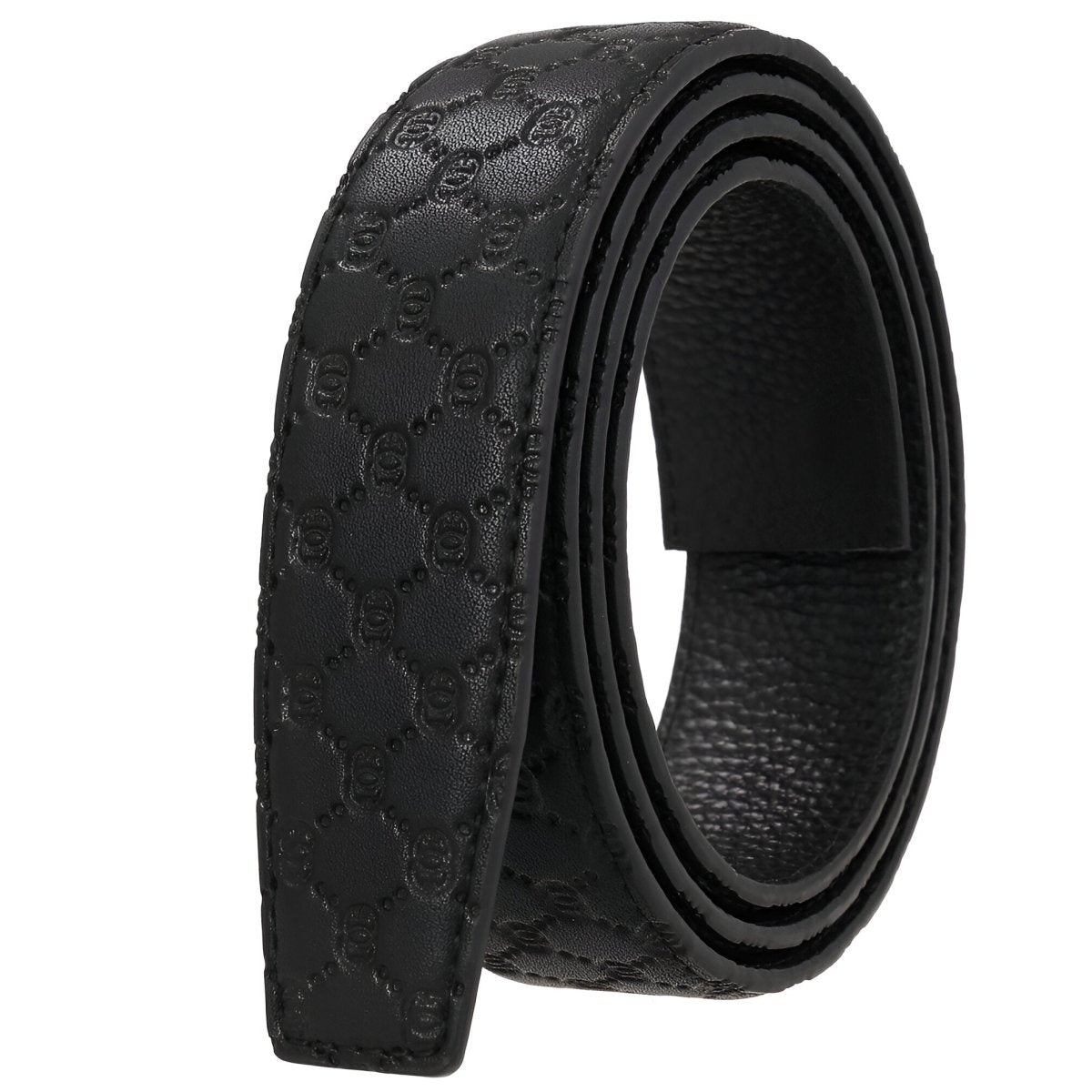 Strap of belt 3.5 cm, in leather, aspect matelassé, for buckles auBerkeRayyanyatiques, model MKendrixus - Zictor