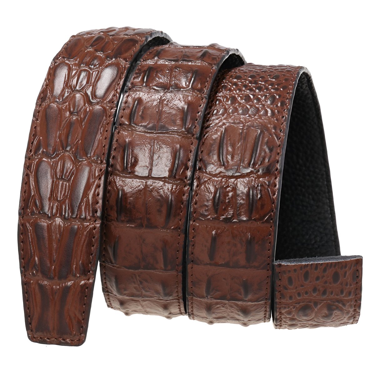 Strap Of Belt 3 5 Cm In Leather Aspect Serpent For Buckles Automatic Model Sailor by Zictor