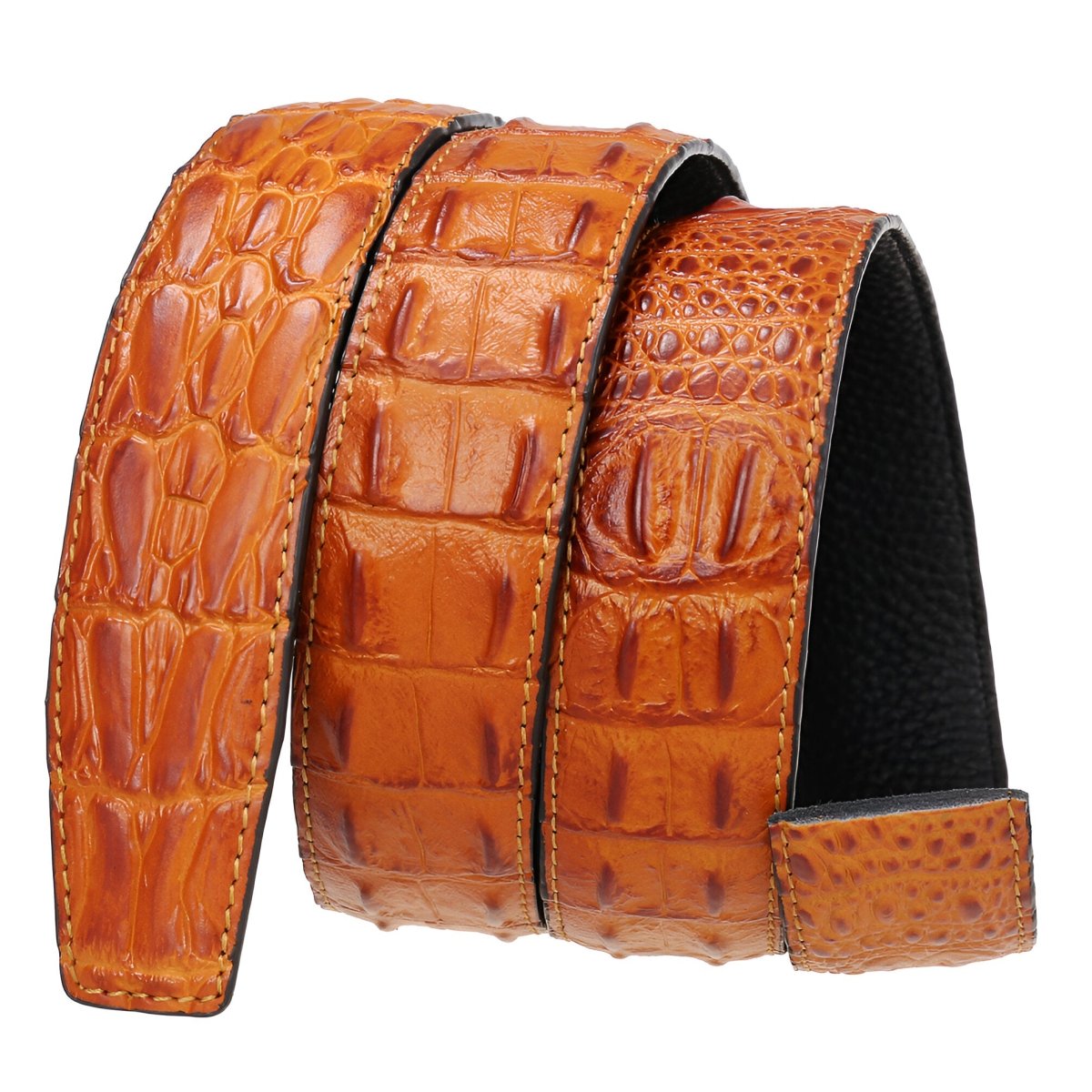 Strap Of Belt 3 5 Cm In Leather Aspect Serpent For Buckles Automatic Model Sailor by Zictor