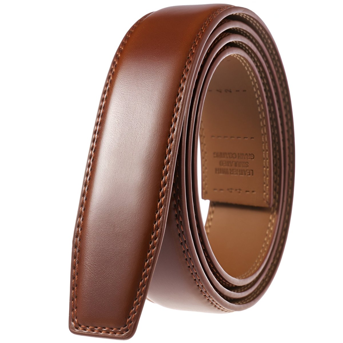 Strap of belt 3.5 cm, in leather, for buckles auBerkeRayyanyatiques, model Finnleye - Zictor
