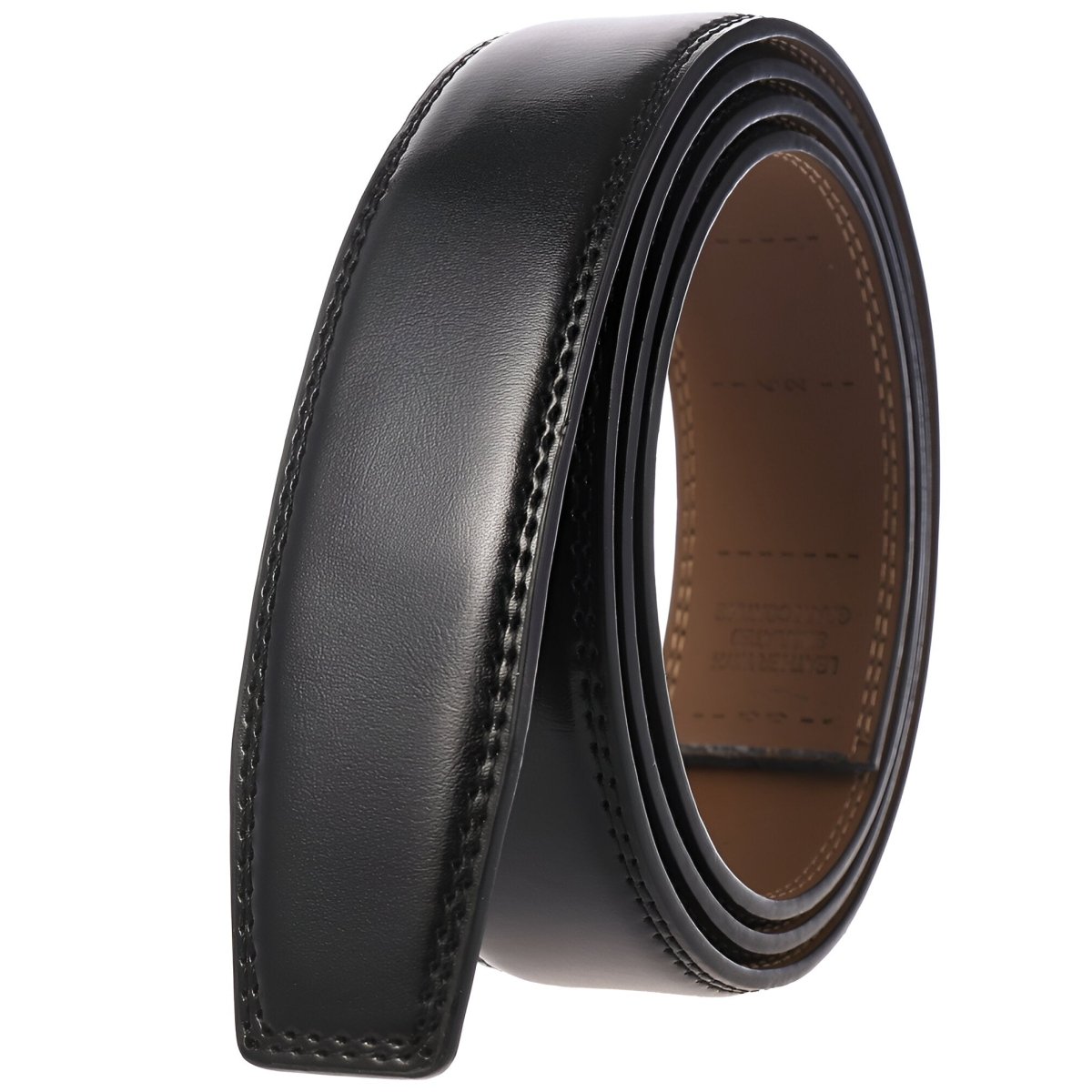 Strap of belt 3.5 cm, in leather, for buckles auBerkeRayyanyatiques, model Finnleye - Zictor