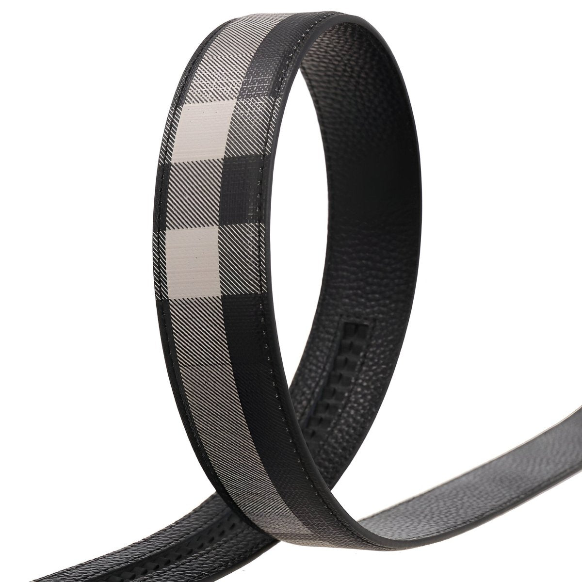Strap Of Belt 3 5 Cm In Leather TO Carreaux For Buckles Automatic Model Reed by Zictor