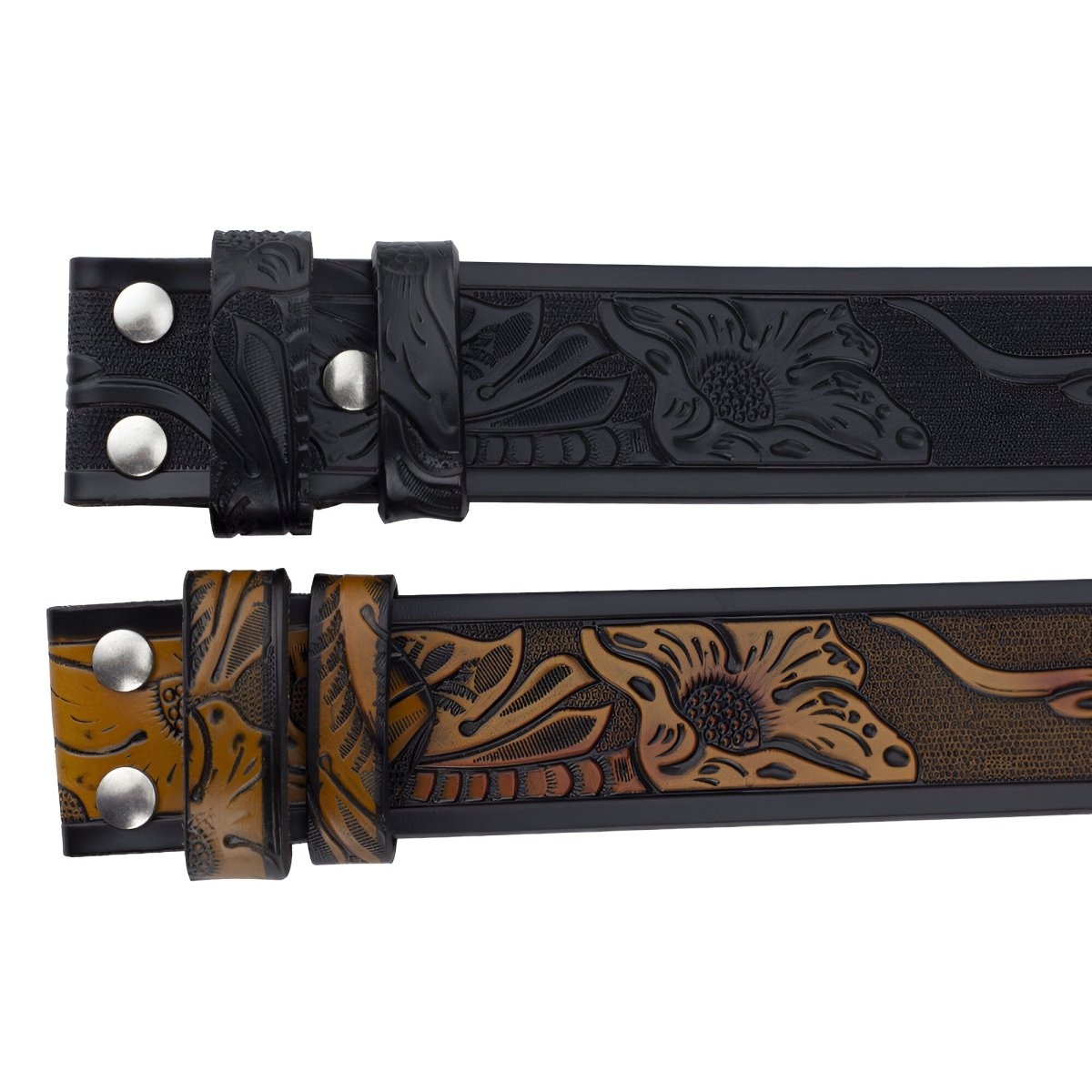 Strap Of Belt 3 8 Cm In Leather For Buckles Interchangeables Style Western Model Neri by Zictor