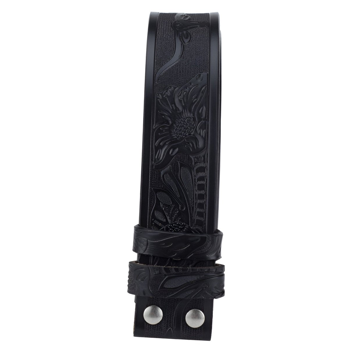 Strap of belt 3.8 cm, in leather, for buckles interchangeables, style western, model YChipoma - Zictor