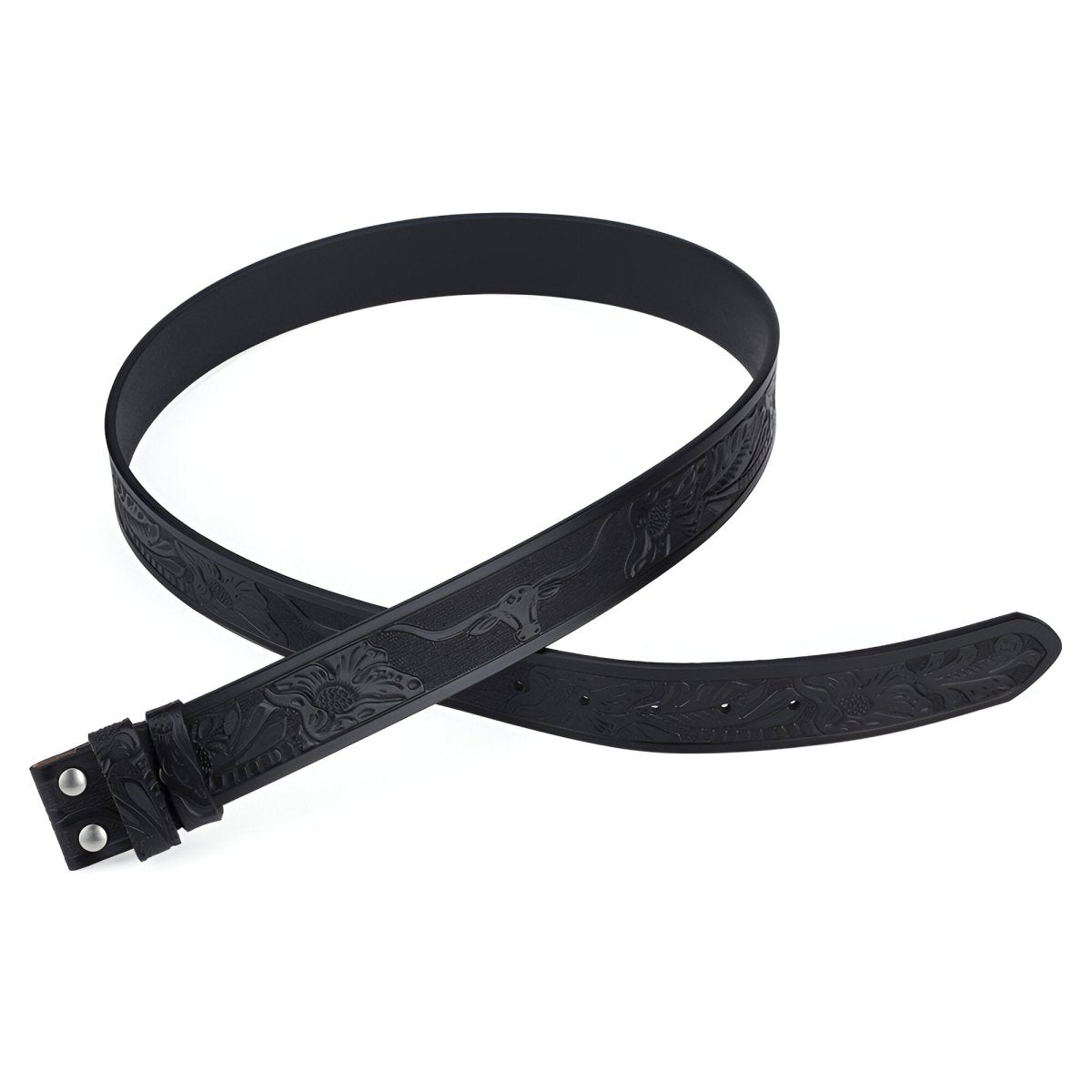 Strap Of Belt 3 8 Cm In Leather For Buckles Interchangeables Style Western Model Neri by Zictor
