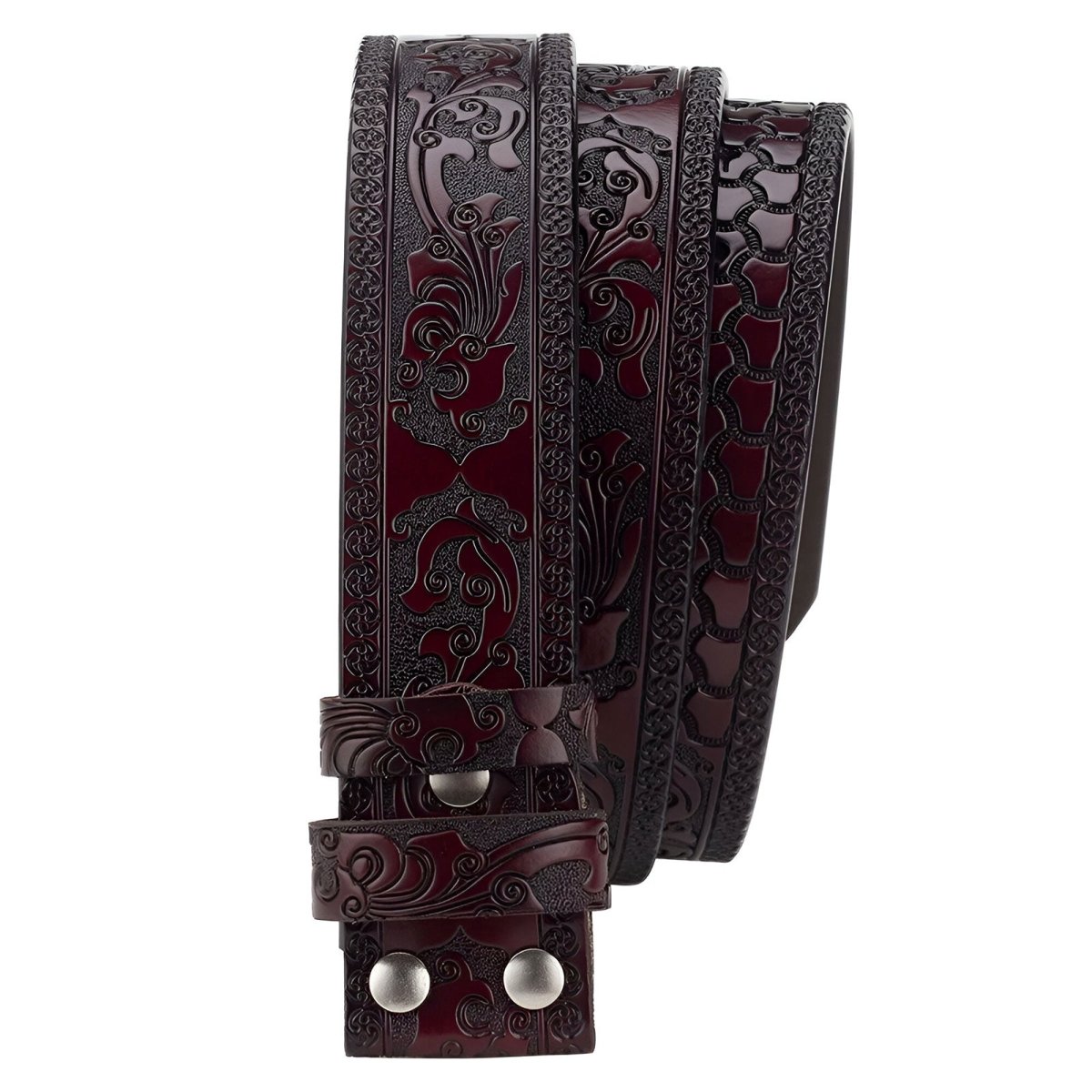 Strap of belt 3.8 cm, in leather texturé, for buckles interchangeables, model Brave - Zictor