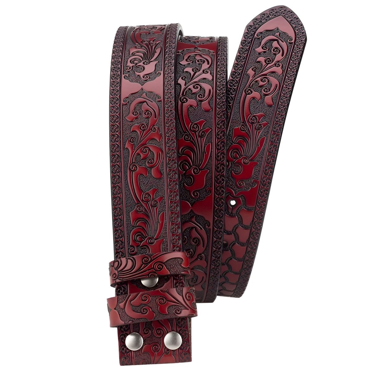 Strap of belt 3.8 cm, in leather texturé, for buckles interchangeables, model Brave - Zictor