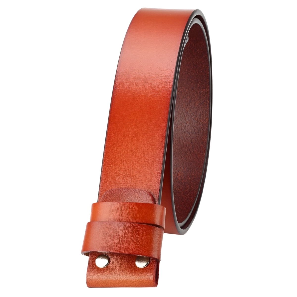 Strap of belt 3.8 cm, in leather uni, double passants, for buckles interchangeables, model Kairi - Zictor