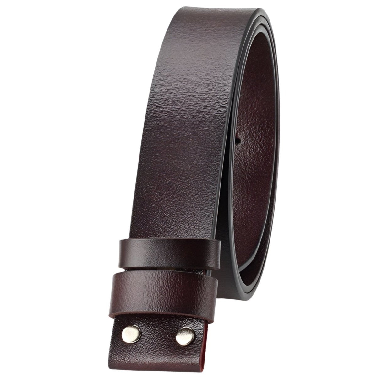 Strap of belt 3.8 cm, in leather uni, double passants, for buckles interchangeables, model Kairi - Zictor