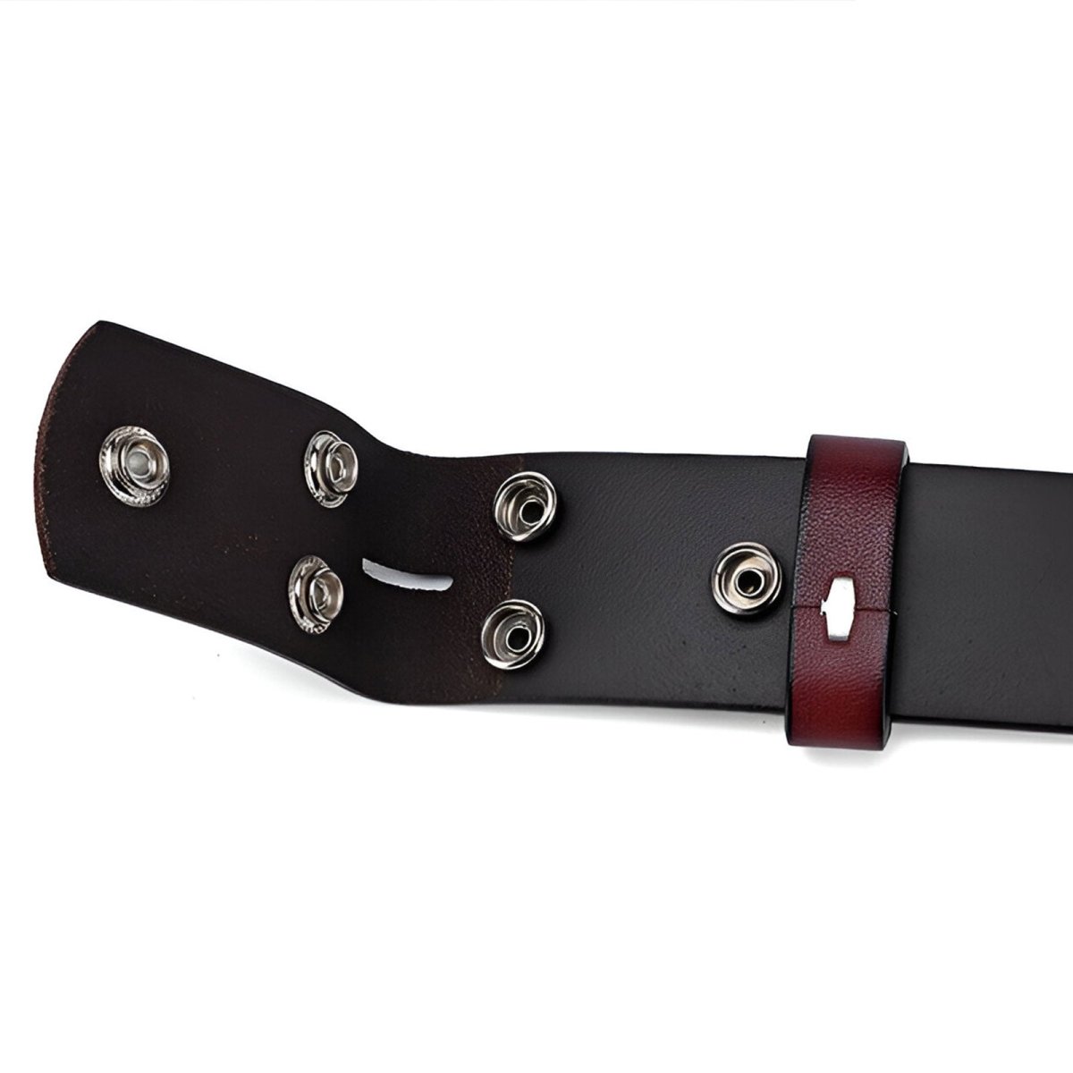 Strap Of Belt 3 8 Cm In Leather Uni Fixation Par Boutons Pression For Buckles Interchangeables Model Dakotah by Zictor